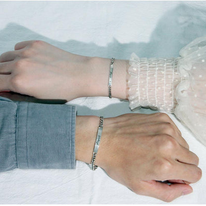 Always Engraved Couple Promise Bracelets Set