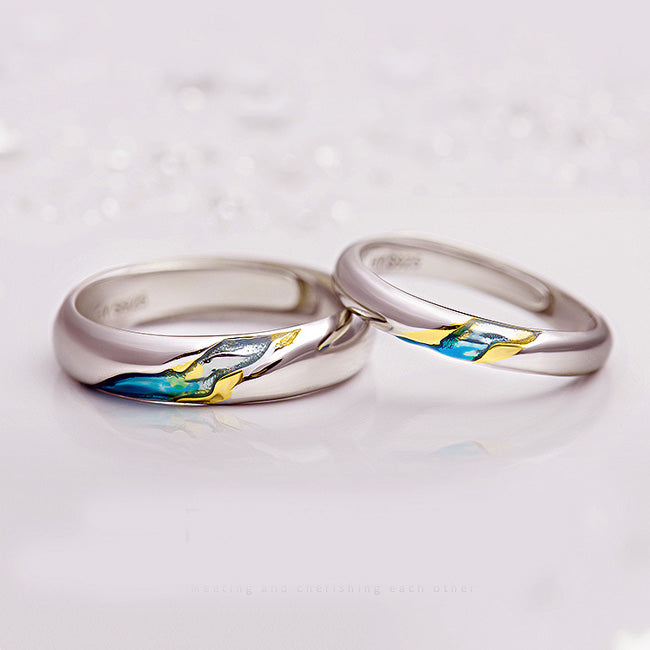 Matching Romantic Marriage Rings Set for Men and Women