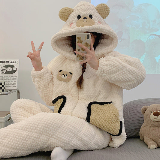 Cozy Bear Sleepwear Pajamas Set for Women