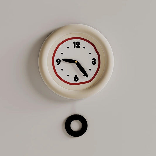 Unique Pendulum Wall Clock for Kids Bedroom — 30×30 cm (Acrylic, Silent)