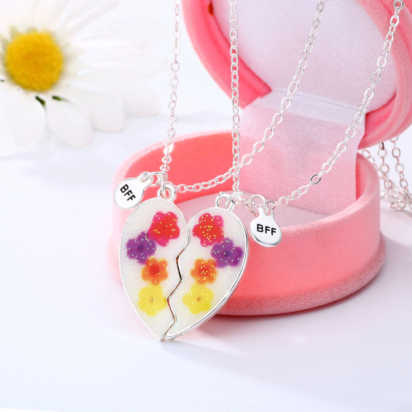 Magnetic Hearts Friendship Necklaces Set for 2