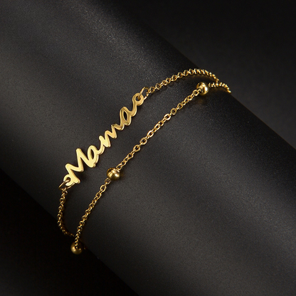 Double Chain Name Bracelet