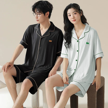 Gullei™ Pajamas Set Short Sleeve Button Front Modal