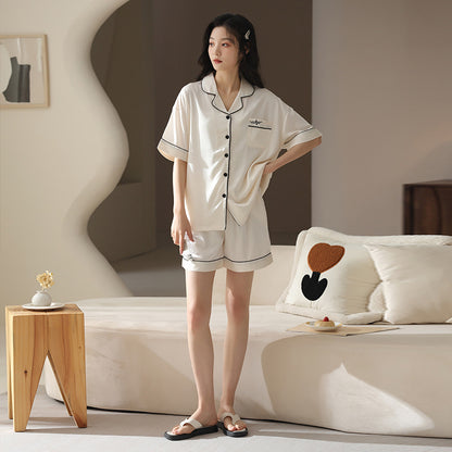 Button Up Summer Pajama Set for Women