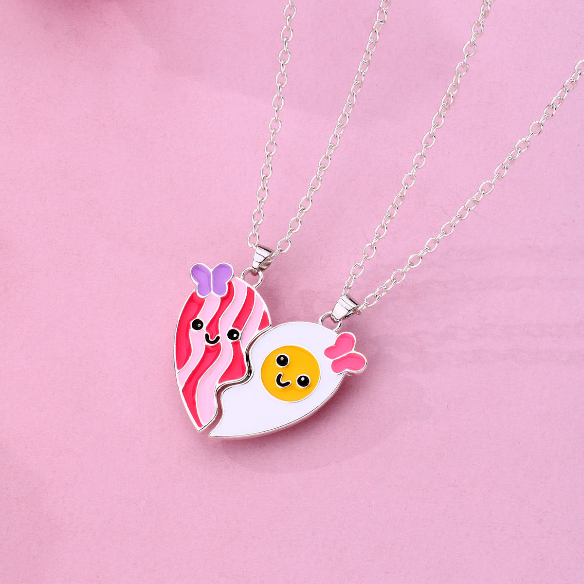 Kids Silver BFF Heart Necklace Pack - Lovisa