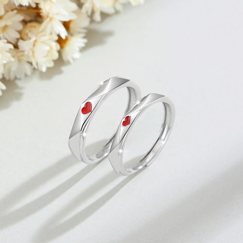 Heart Wedding Rings for Men and Women