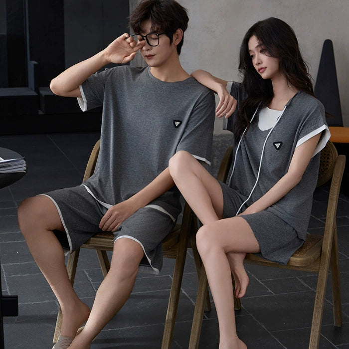 Soft Modal Couple PJs - Matching Short Sleeve Set