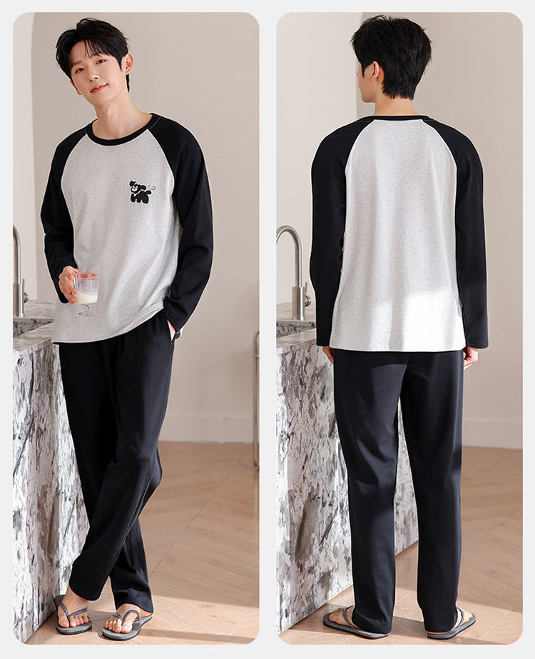 Playful Pet-Lover Couple Pajamas – Cotton Dog Print Lounge Set by Gullei