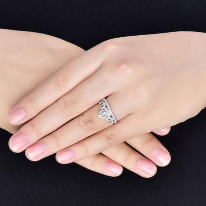 0.3 Carat Lab Created Diamond Crown Ring