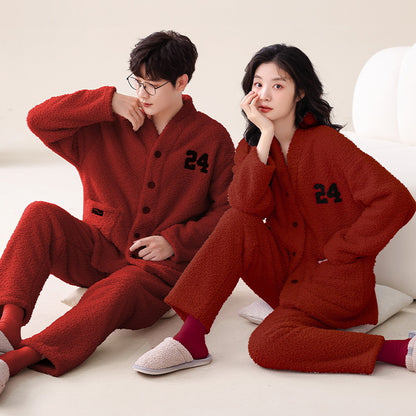 Boyfriend and Girlfriend Matching Flannel PJs Set