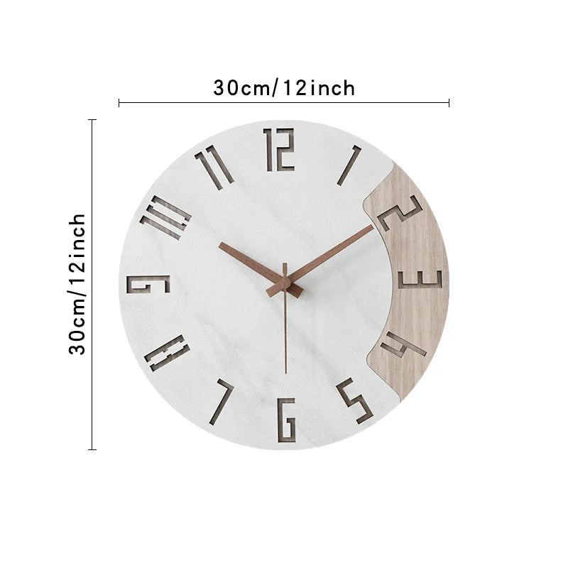 Japanese Style Wooden Silent Wall Clock – Minimalist & Zen Design