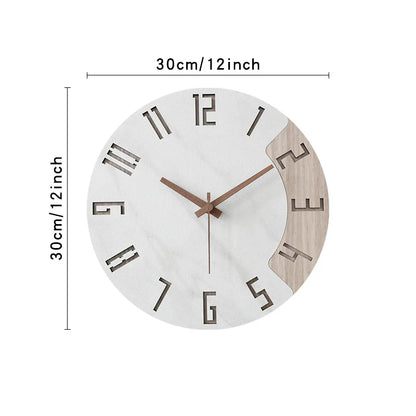 Japanese Style Wooden Silent Wall Clock – Minimalist & Zen Design