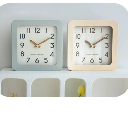 Square Shaped Decorative Silent Desktop Clock