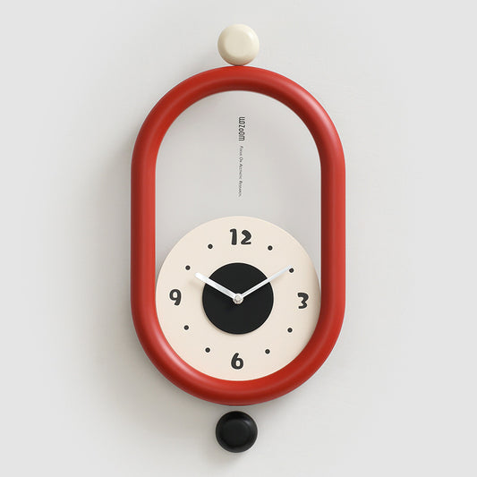 Long Minimalist Pendulum Analog Wall Clock