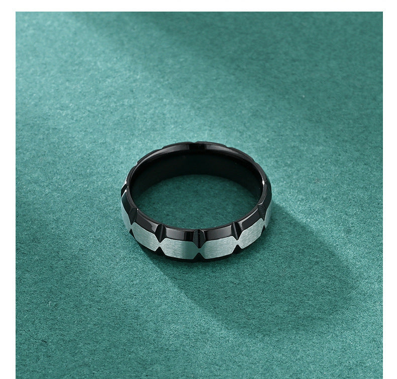 Custom Comfort Fit Groove Mens Ring 7mm