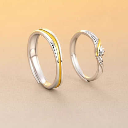 Custom Sunset Promise Rings Matching Set