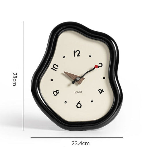 Artistic Distorted Table Clock with Silent Movement