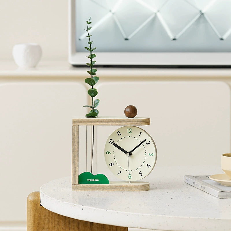 Nordic 3-in-1 Solid Wood Silent Table Clock