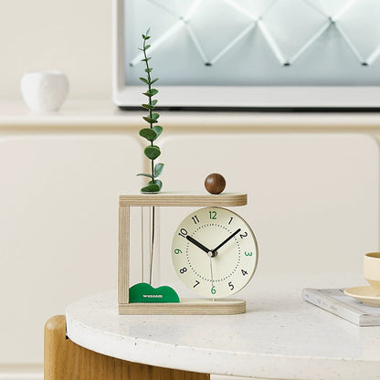 Nordic 3-in-1 Solid Wood Silent Table Clock