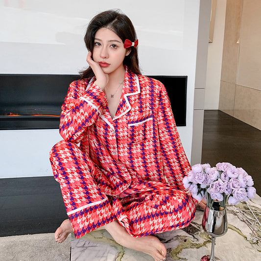 Women Pajamas Set – Chic Houndstooth Loungewear