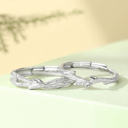 Custom Love Branch Matching Rings for Couples