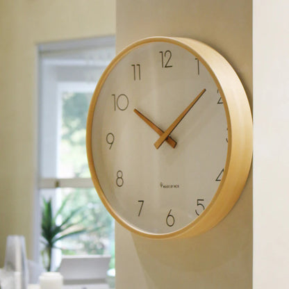 Nordic Minimalist Wooden Silent Wall Clock – Timeless Scandinavian Design