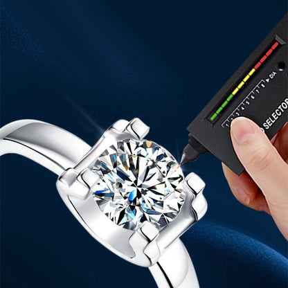 1 Carat Moissanite Solitaire Diamond Women Ring