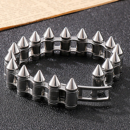 Bikers Style Bullets Mens Bracelet 20cm