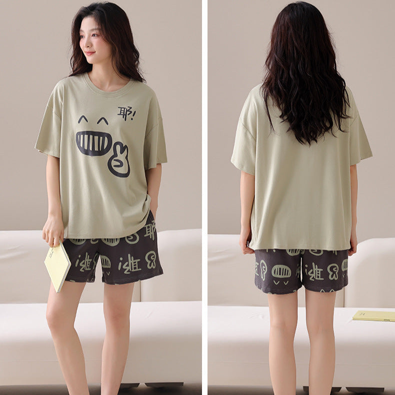 Expressive Graphic Couple's Pajama Set | Pure Cotton Comfort
