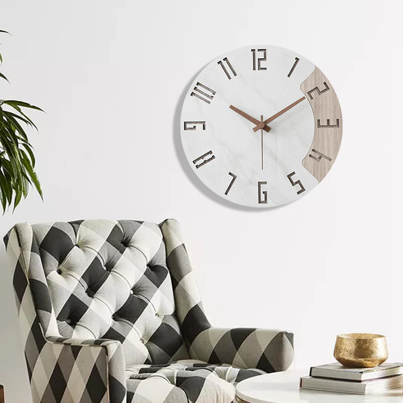 Japanese Style Wooden Silent Wall Clock – Minimalist & Zen Design