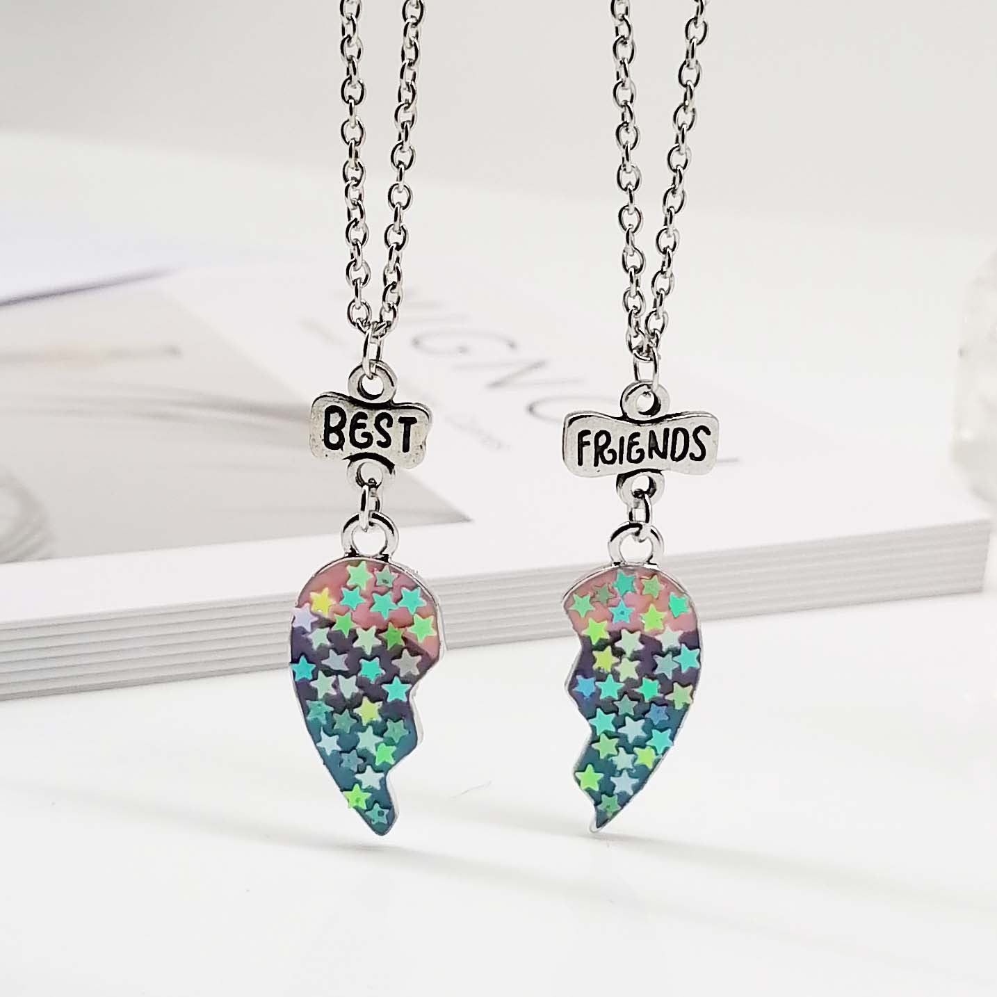 Half Hearts Best Friends Necklaces Set for Two