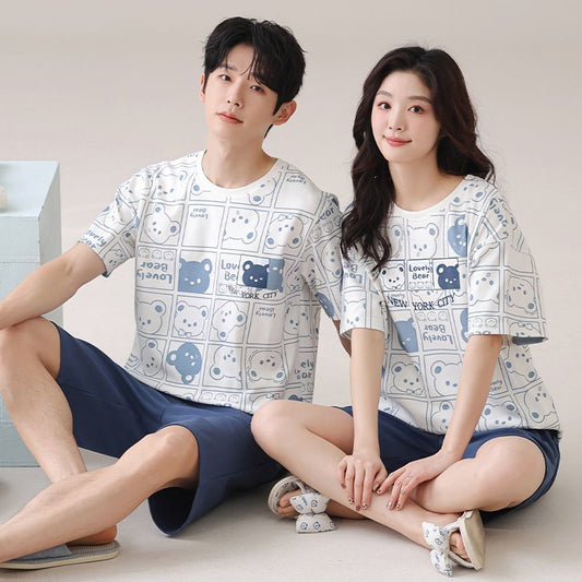 Fresh Graphic Print Couple's Pajama Set