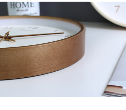 Simple Solid Wood Analogue Wall Clock (10")