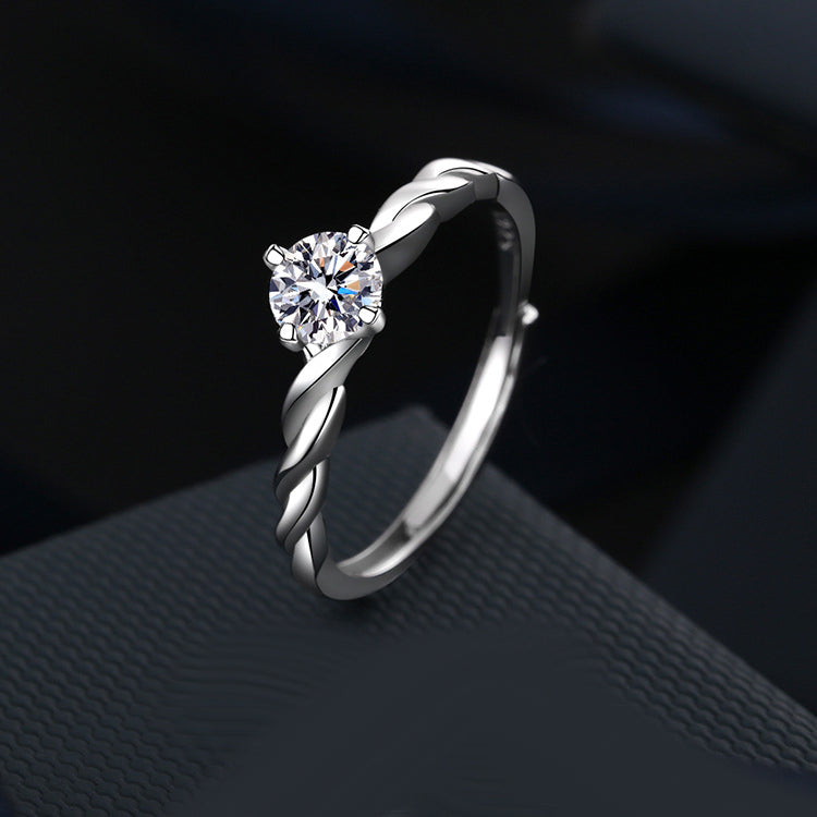 1 Carat Moissanite Solitaire Women Ring