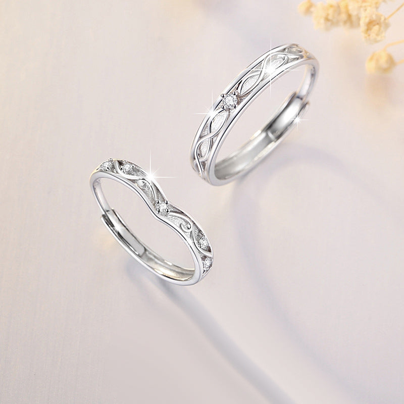 Custom 2 Pcs Set of Marriage Rings for Couples