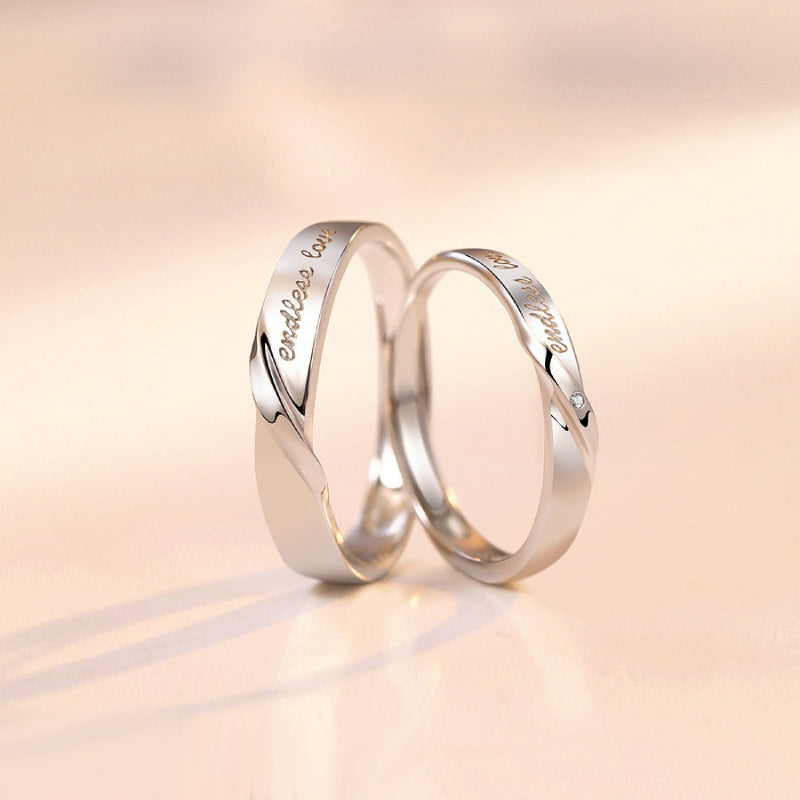 Endless Love Personalized Rings Set His and Hers