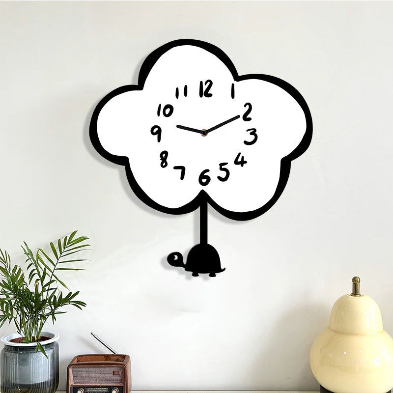Cute Animals Silent Pendulum Clock for Kids Bedroom – Playful & Charming Design