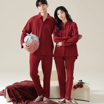 Bride and Groom Matching Nightwear Cotton Pajamas Set