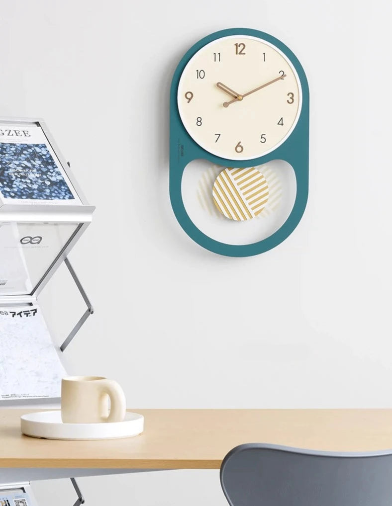 Modern Analog Silent Pendulum Wall Clock