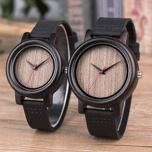Wooden Couple Watch Gift Set with Love Message Engraved