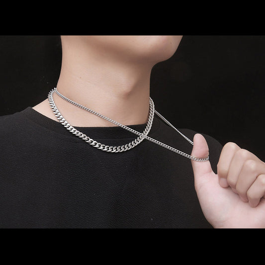 Double Layered Chain Necklace for Men