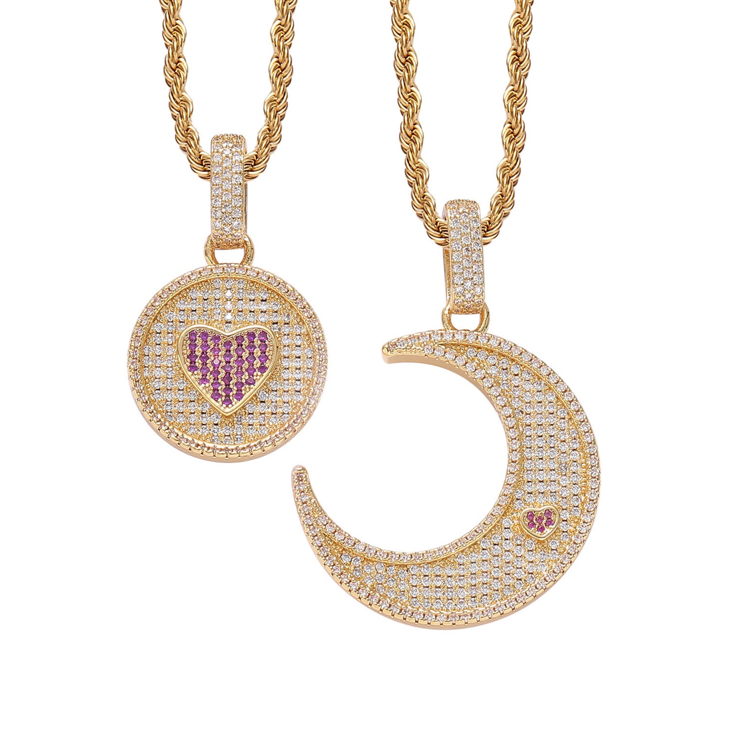 Sun and Moon Bff Necklaces Set for Best Friends