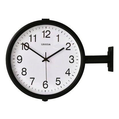 Double-Sided Station Wall Clock – Art Deco, Silent