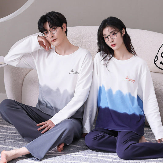 Long Sleeve Sleepwear Set for Couples 100% Cotton