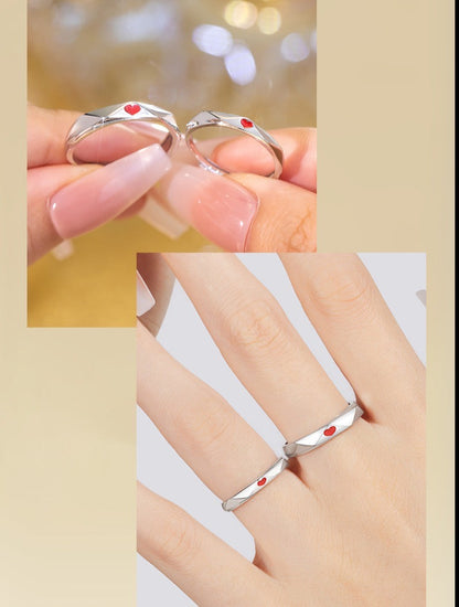 Heart Wedding Rings for Men and Women