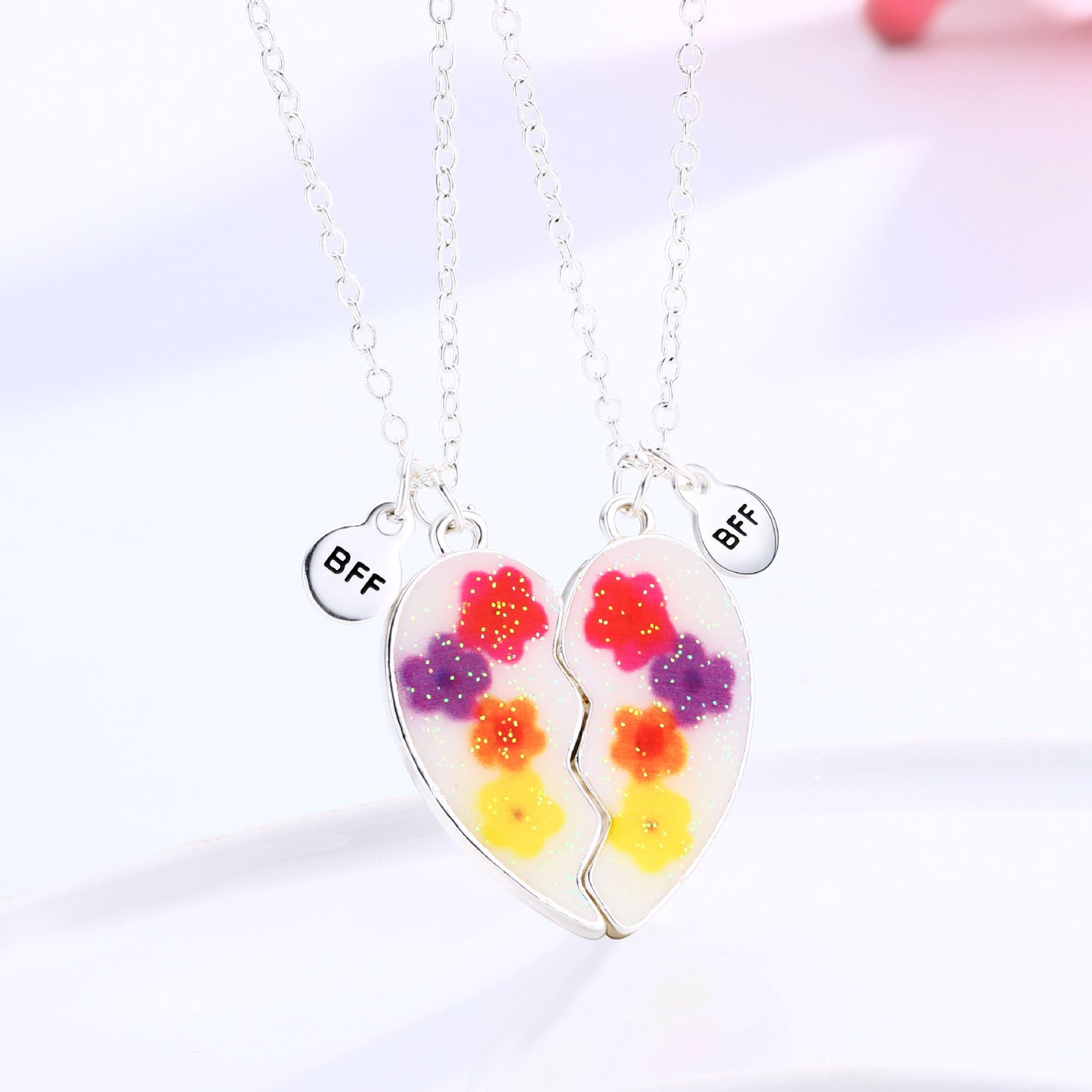 Magnetic Hearts Friendship Necklaces Set for 2