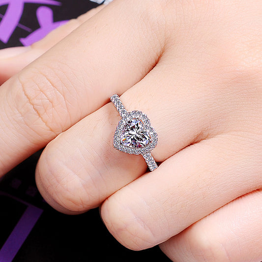 0.6 Carat Heart Lab Diamond Women Ring