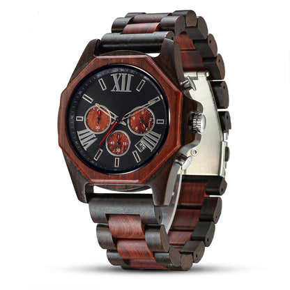 Wooden Quartz Mens Watch Gift