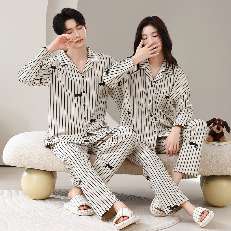 Matching Couple Pajamas Set – Dachshund Print, Soft & Breathable