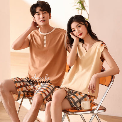 Matching Summer PJs Nightwear Set for Couples